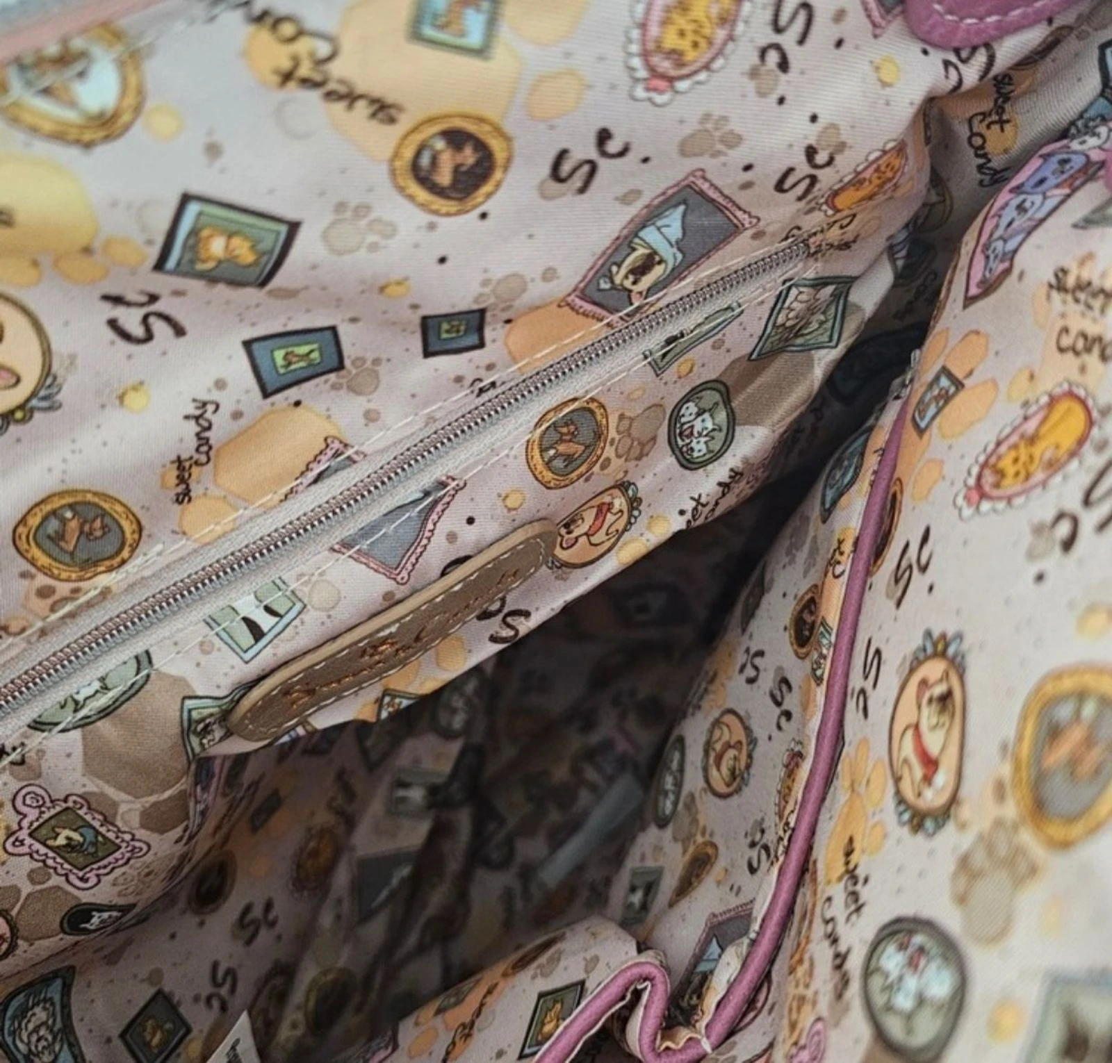 Espectacular bolsa mochila Sweet Candy rosa vintage dressing – photo 5